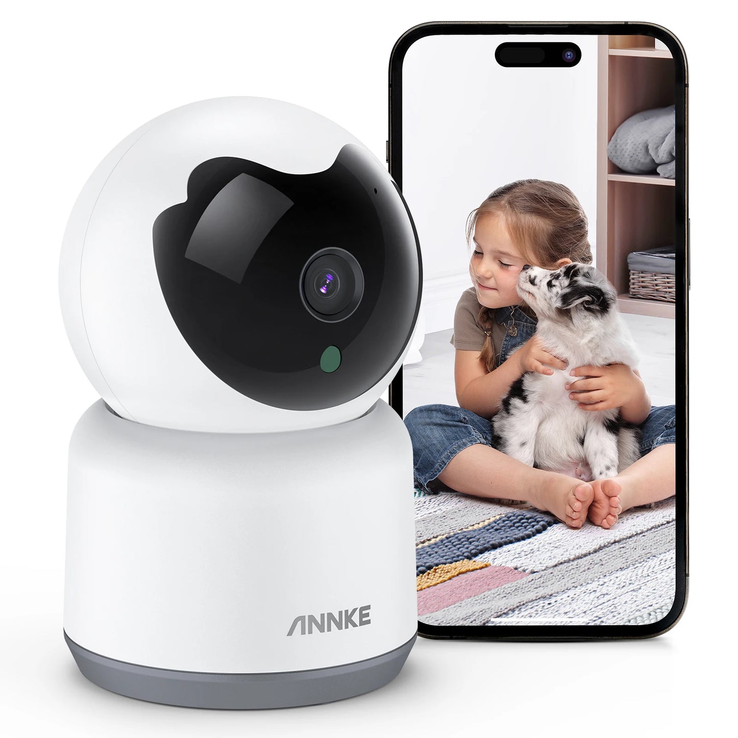 ANNKE 3MP WiFi PT Indoor Baby Monitor With Two-Way Audio