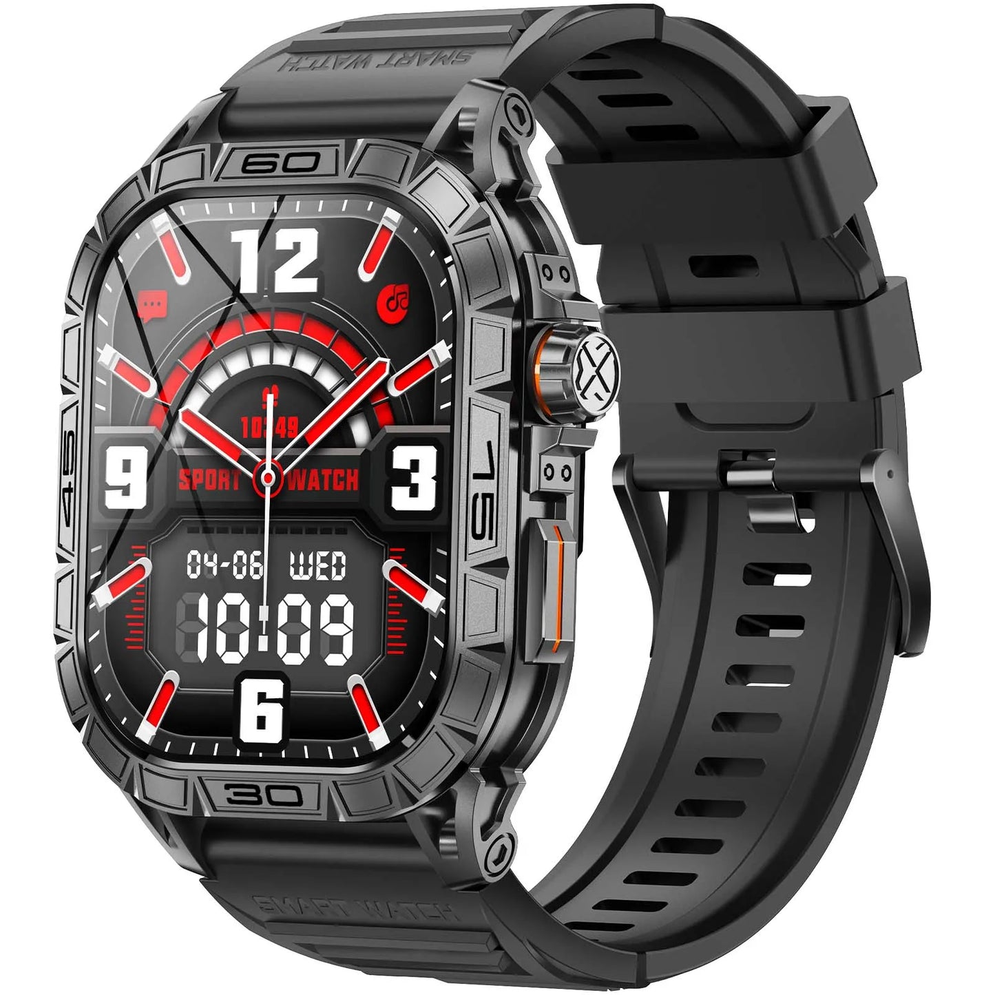 LaNikar Smart Watch K63 With 100 Plus Sport Modes IP68 Waterproof HR BP