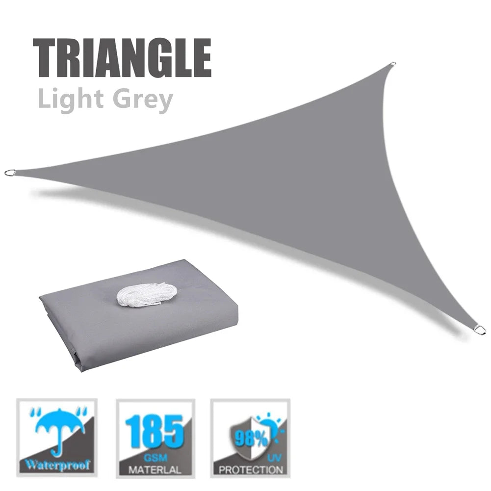 NONECN Triangle Sun Shade Sail Canopy UV Block Outdoor Shelter