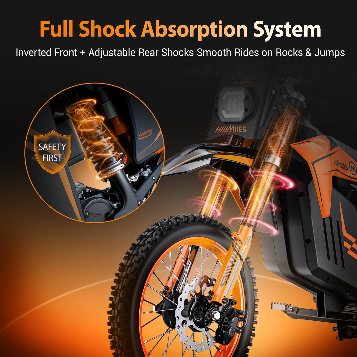 ENGWE MilePop Electric Dirt Bike 2000W Dual Suspension Brakes