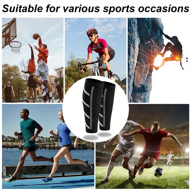 Compression Calf Sleeves With UV Protection Breathable For Basketball
