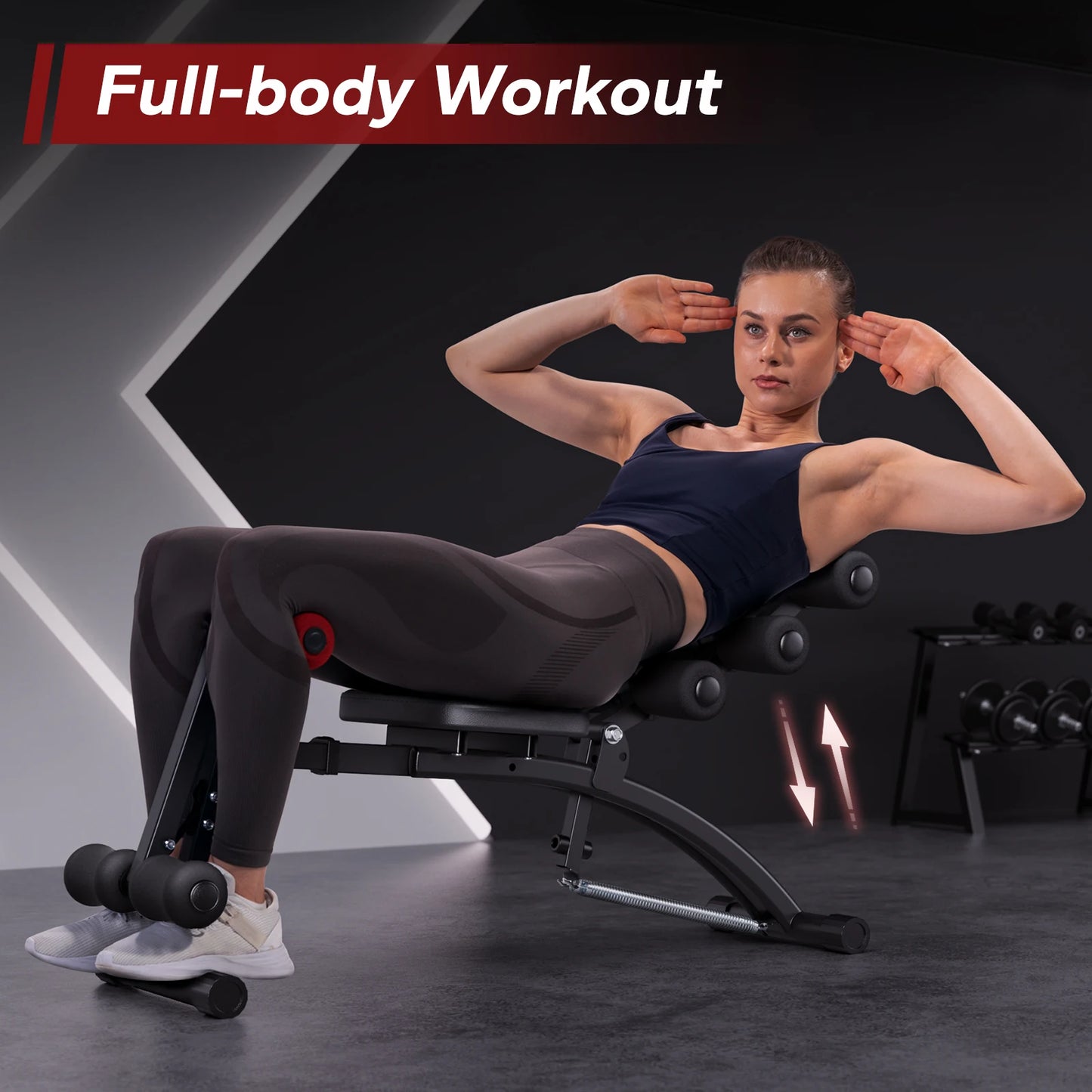 MERACH Ab Machine Multifunctional Adjustable Ab Trainer Bench