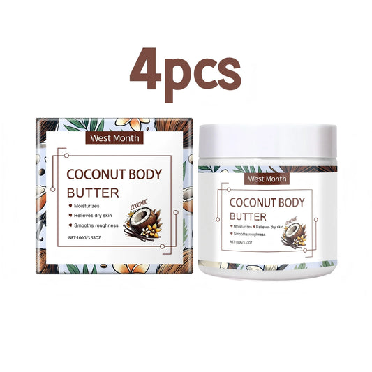 West&Month Coconut Body Butter Cream Nourishing Moisturizer