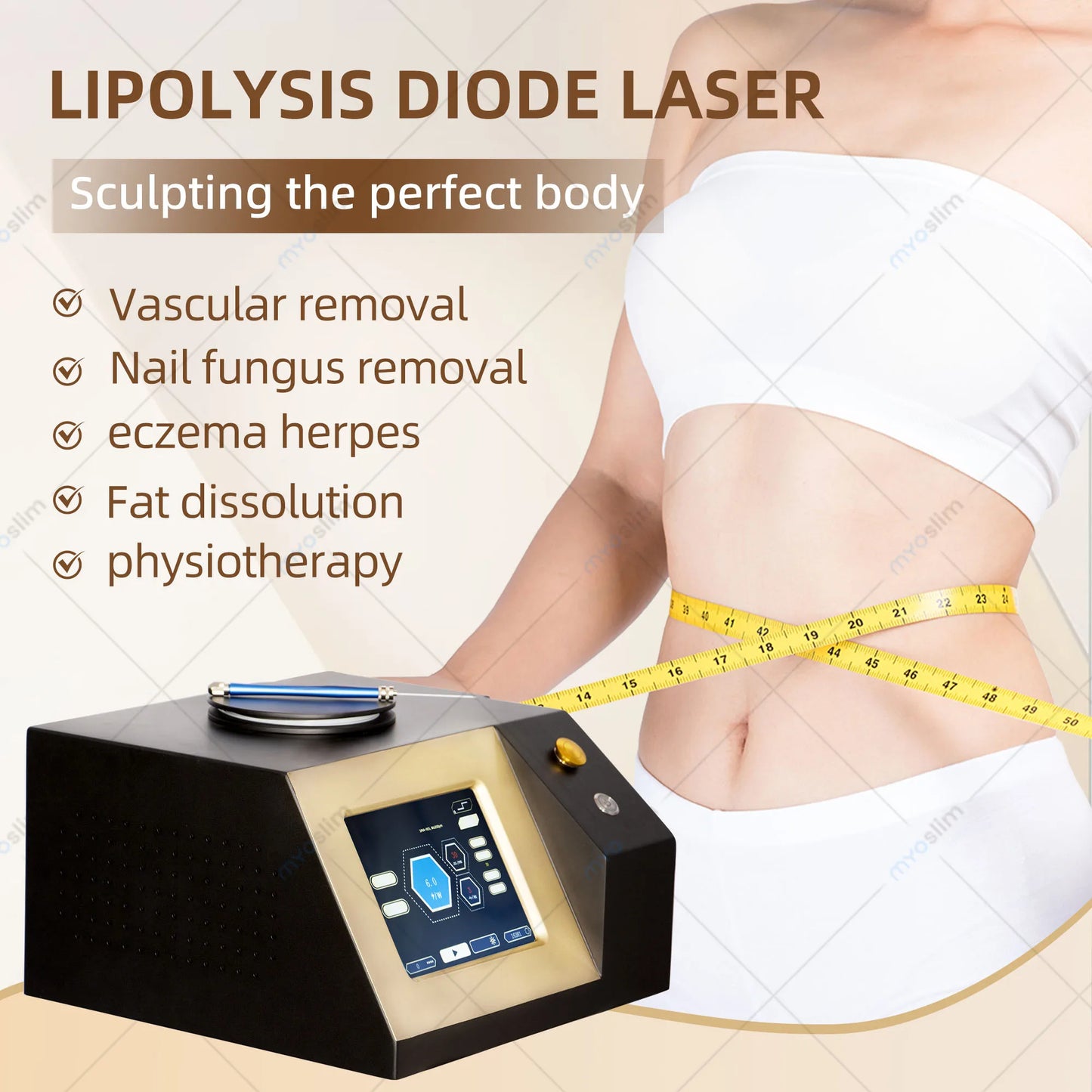 Diode Laser Machine 980nm 1470nm For Face Lift Fat Removal