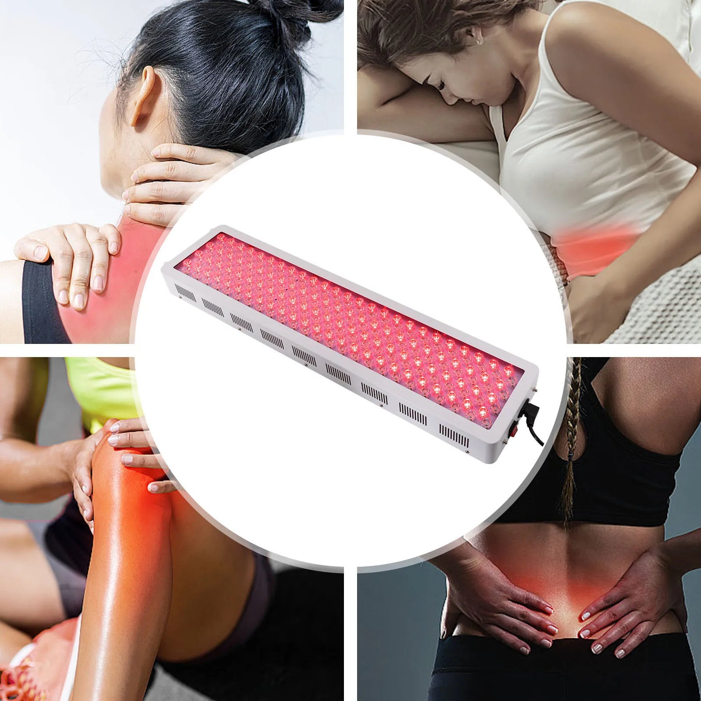 Bymaocar Infrared Red Light Therapy Lamp 1000W 660nm 850nm