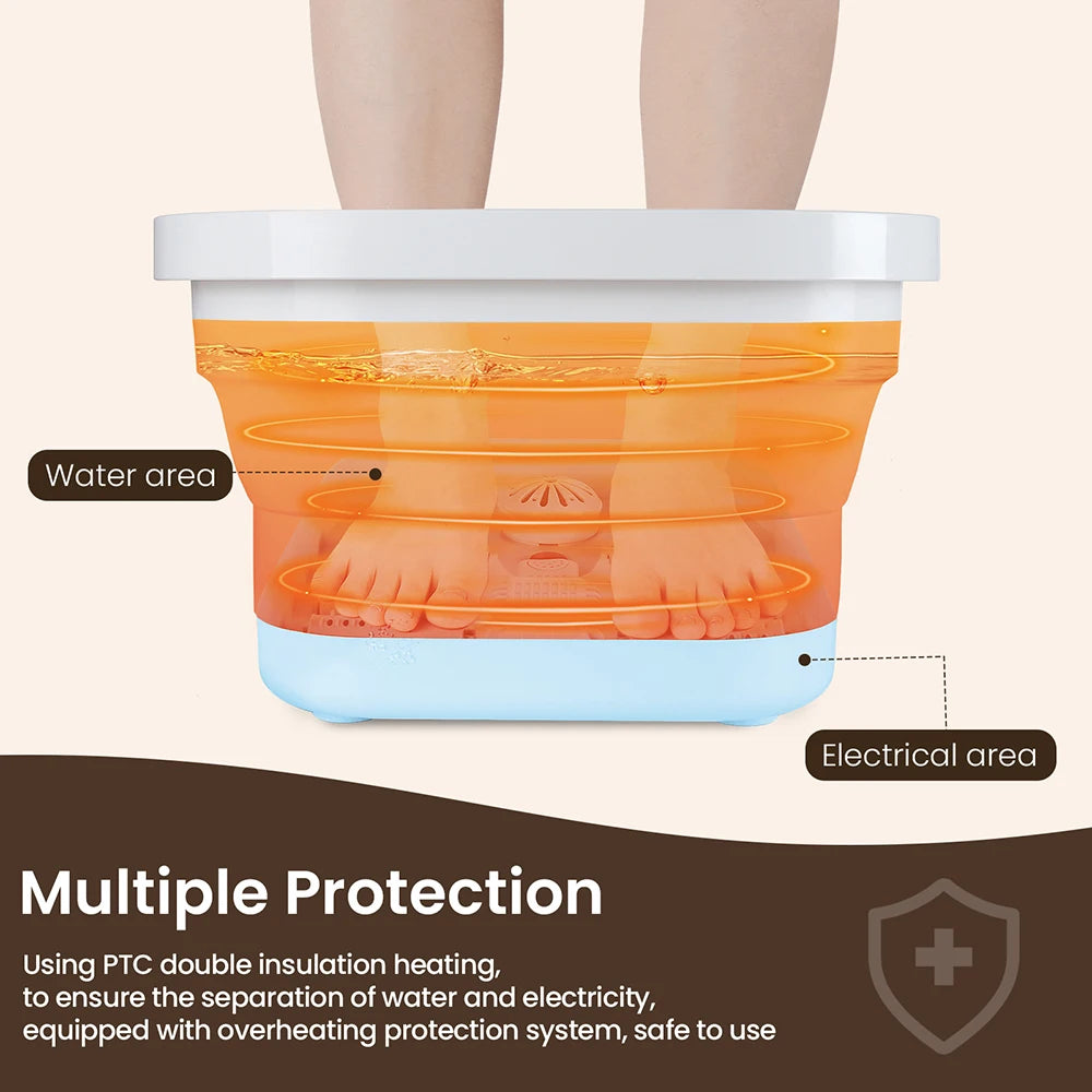 Foreverlily Portable Thermostatic Foot Massage Foldable Tub