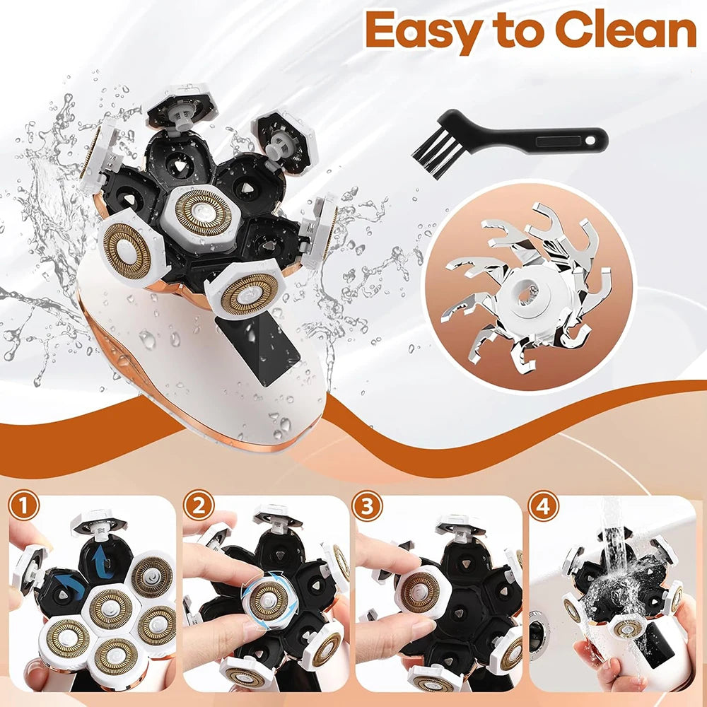 Electric Razor For Women 7D Floating Blades 5-In-1 Bikini Trimmer