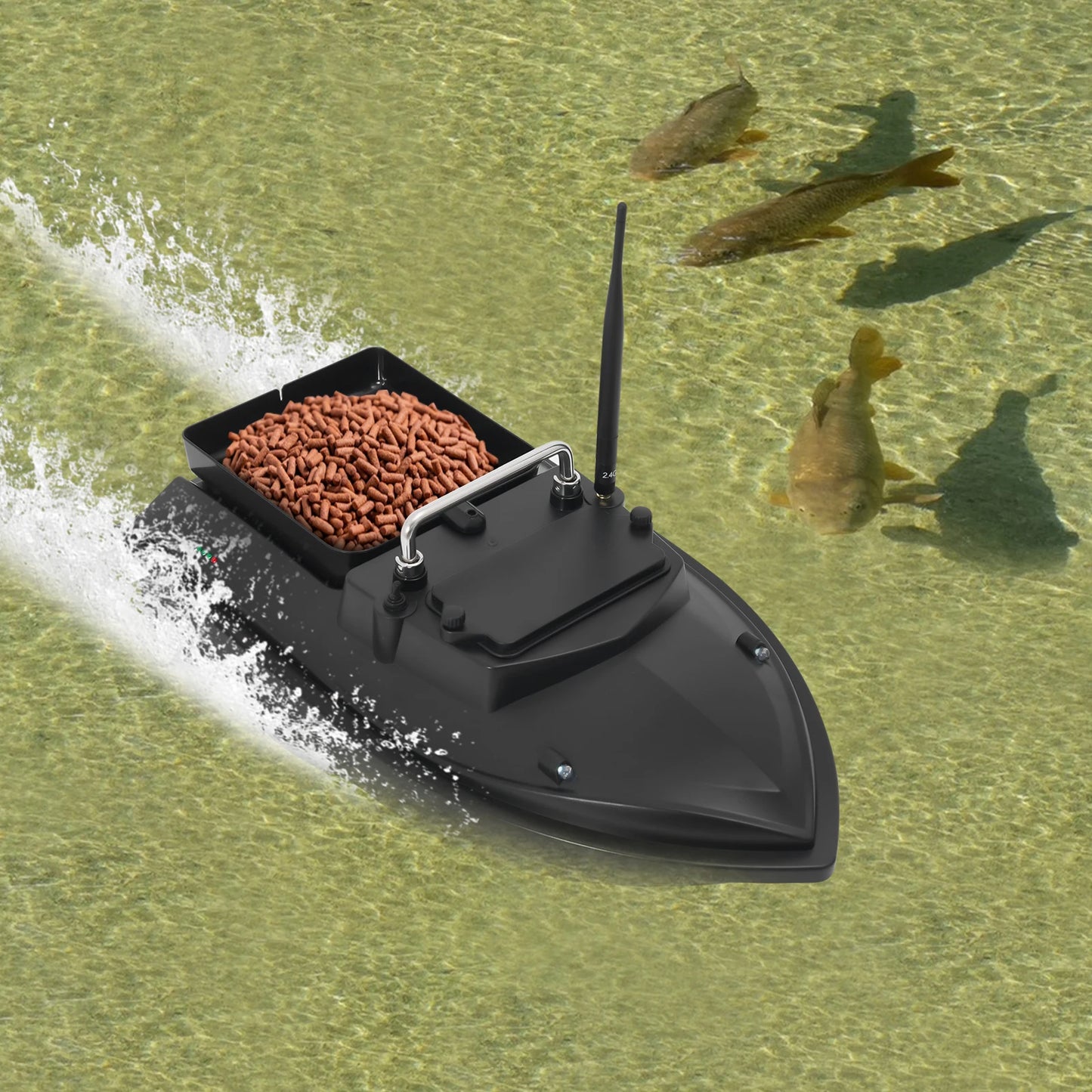 Dual Motor Fishing Bait Boat With Bag And 500m Remote
