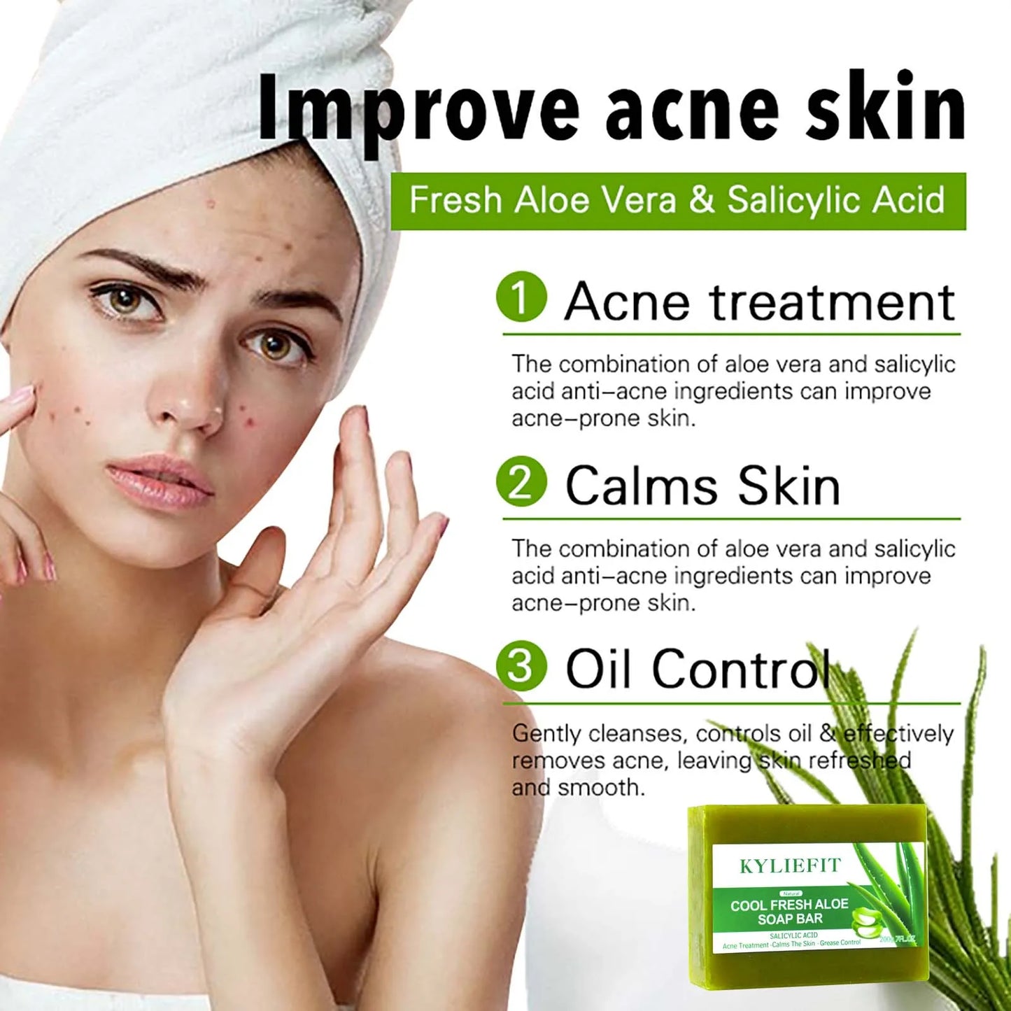 AILKE Aloe Vera Whitening Soap for Radiant Clear Skin