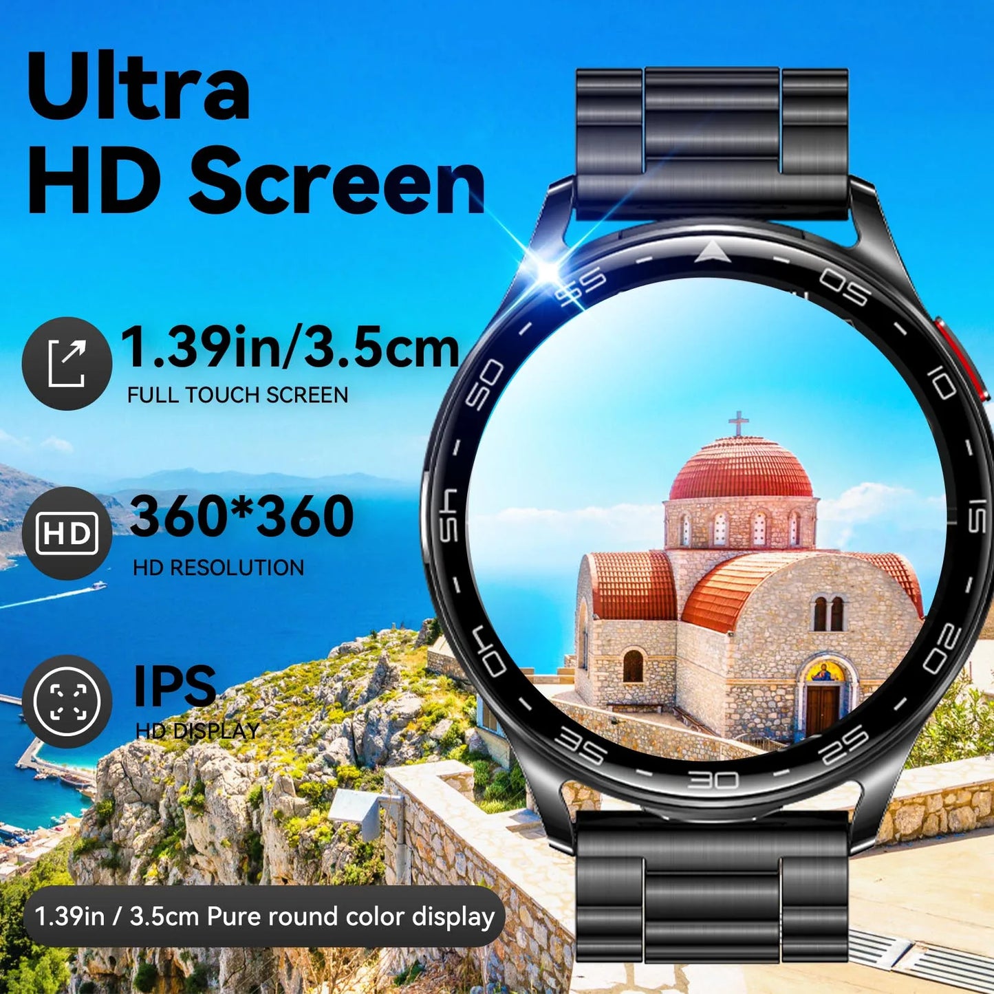 EIGIIIS Smart Watch With Earbuds Bluetooth Fitness Heart Rate Tracker