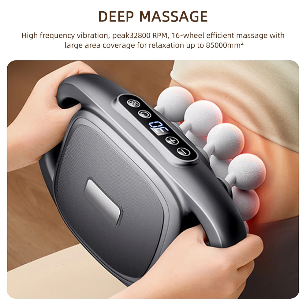 Foreverlily 16 Head Fascia Gun High Frequency Massage Gun