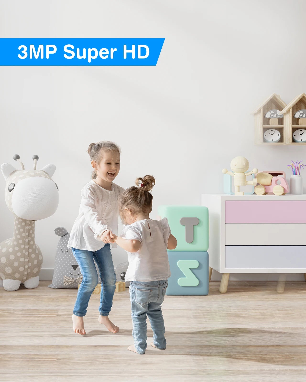 ANNKE 3MP WiFi PT Indoor Baby Monitor With Two-Way Audio