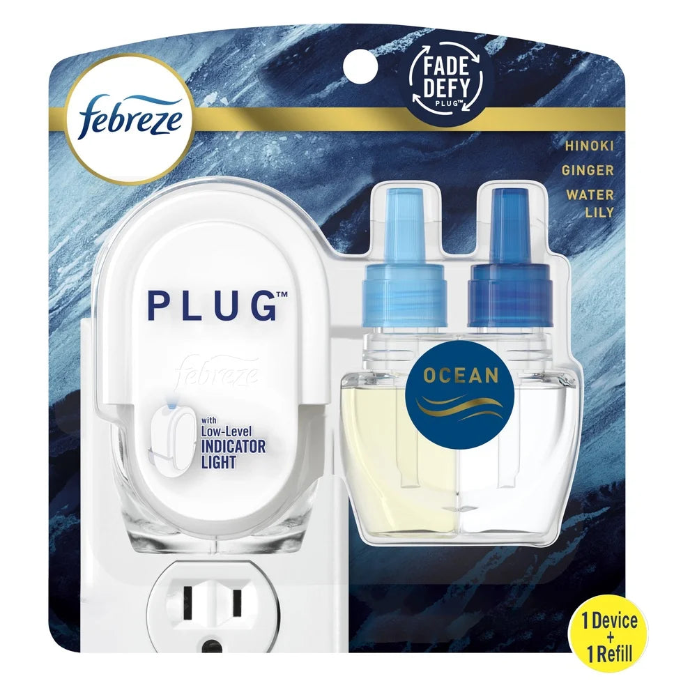 2 Pack Fade Defy Plug In Air Freshener Ocean Scent