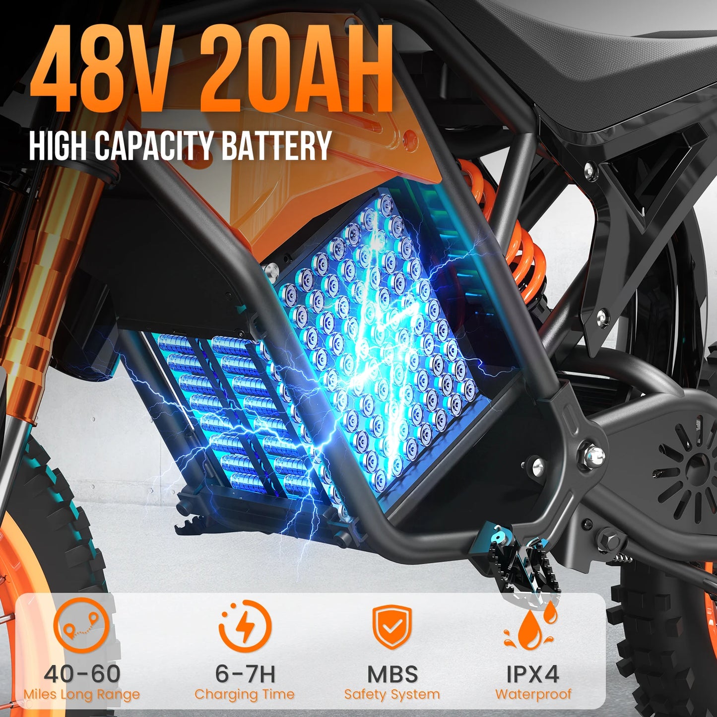 EILLEO SPACEWALK EB007 48V Electric Dirt Bike for Adults