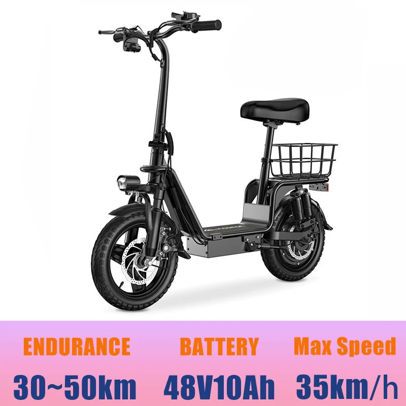 INSDRGNC14 Foldable Adult Electric Bicycle With Seat 900W