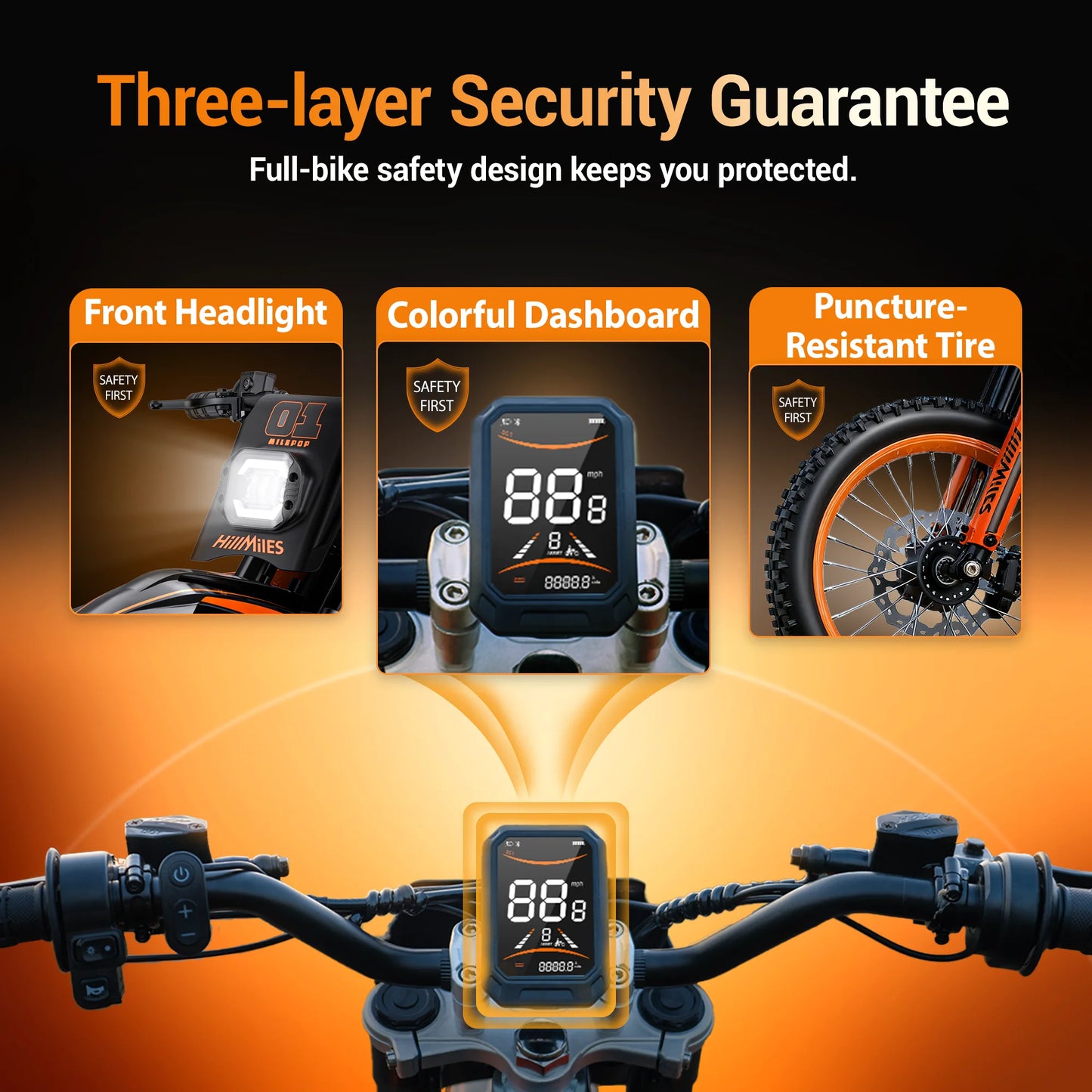 ENGWE MilePop Electric Dirt Bike 2000W Dual Suspension Brakes