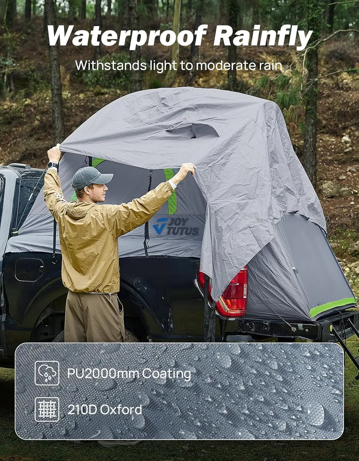 Waterproof Double Layer Truck Bed Tent Portable Camping Gear