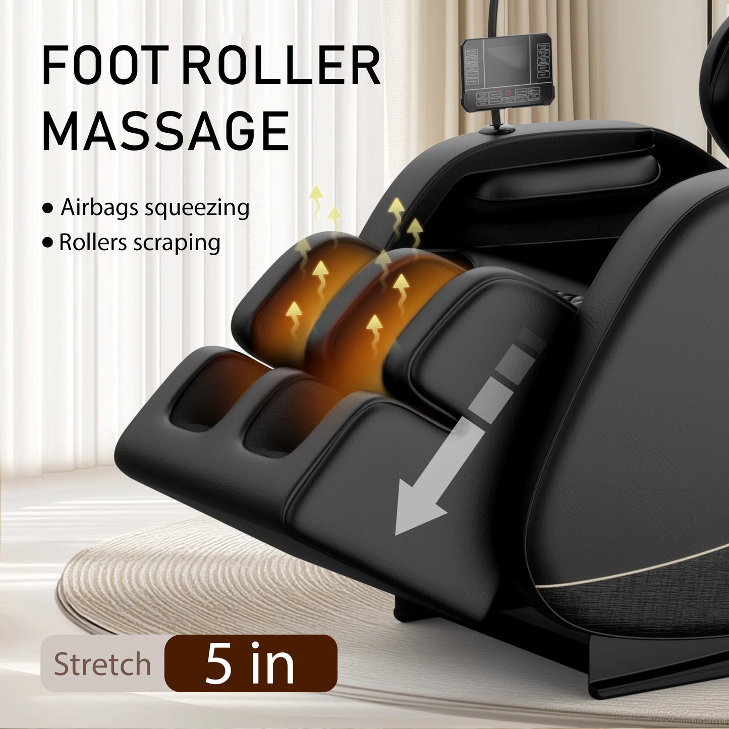 BILITOK Zero Gravity Full Body Massage Chair With Heating Airbags Touch Screen