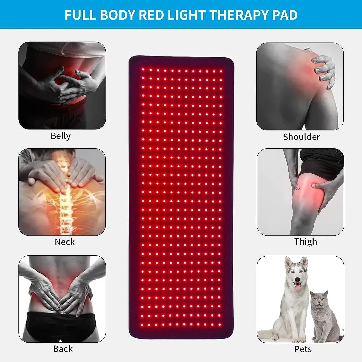 660nm and 850nm Infrared Light Therapy Pad for Pain Relief