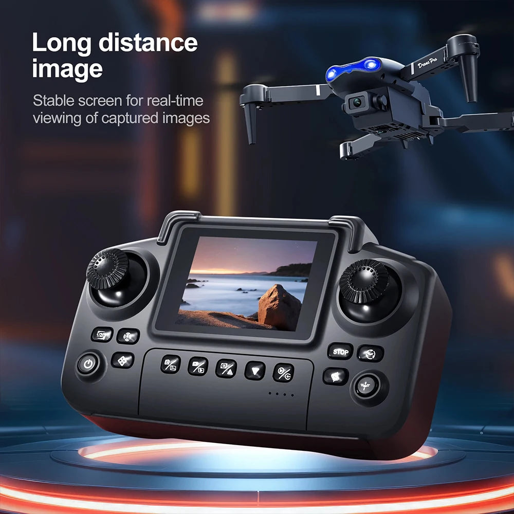 E88 4K Aerial Drone With Large Screen Remote Control