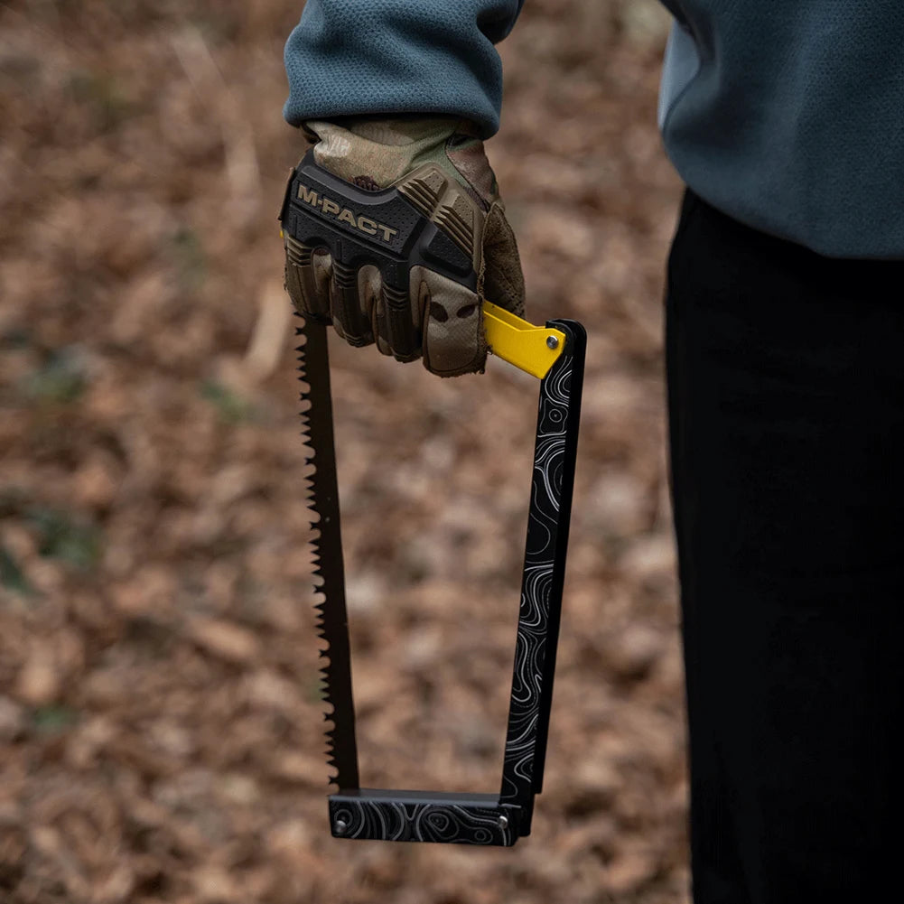 Folding Saw With Storage Bag Aluminum Camping Foldable Hand Saw