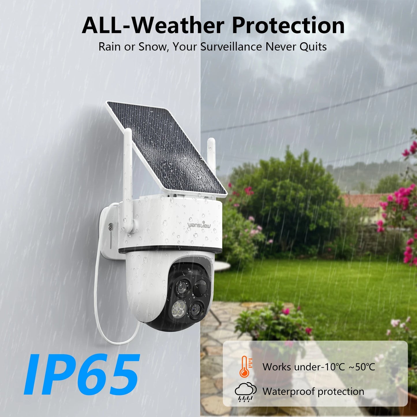 Wansview 2K Dual Lens WiFi Outdoor PTZ Surveillance Camera