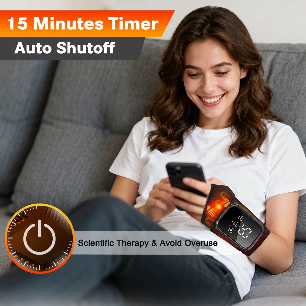 Agdoad Electric Heating Wrist Massager Wrist Brace For Pain Relief