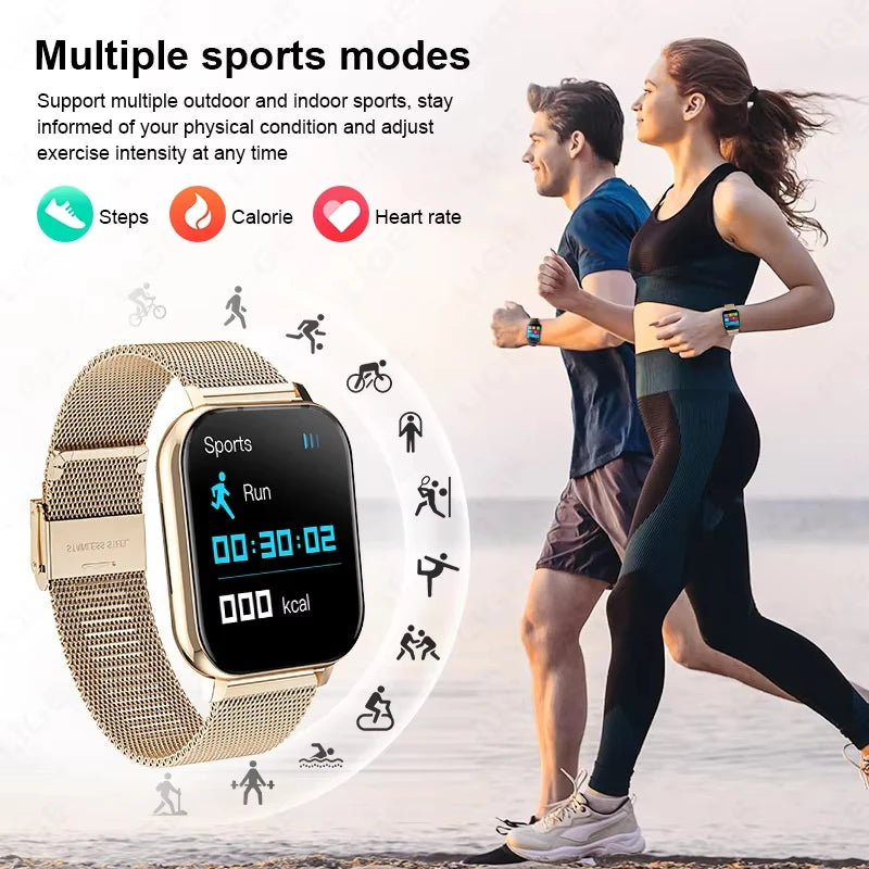 LAXASFIT Smartwatch Bluetooth Calling Heart Rate Monitor Android iOS