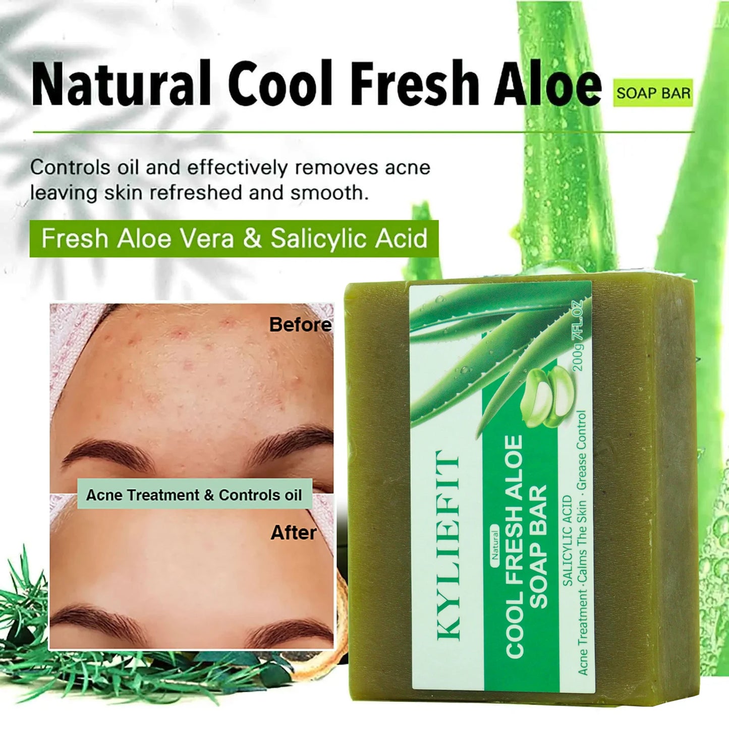 AILKE Aloe Vera Whitening Soap for Radiant Clear Skin