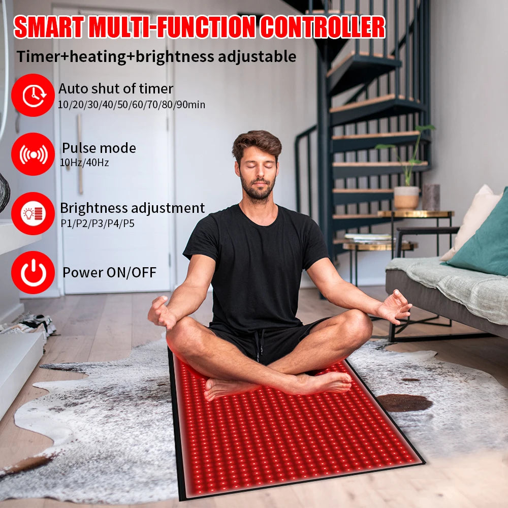 Full Body Red Light Therapy Mat With Infrared LEDs