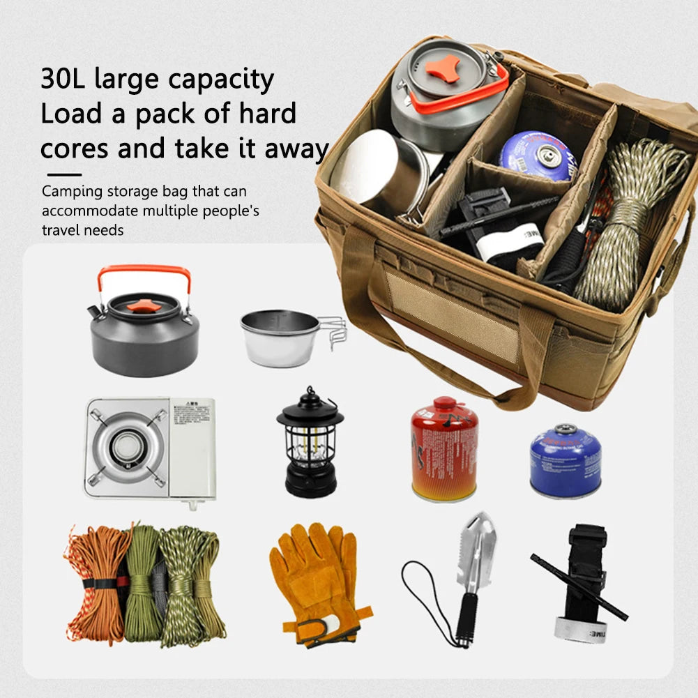 VKTECH Camping Utensil Organizer Detachable Stove Storage Case
