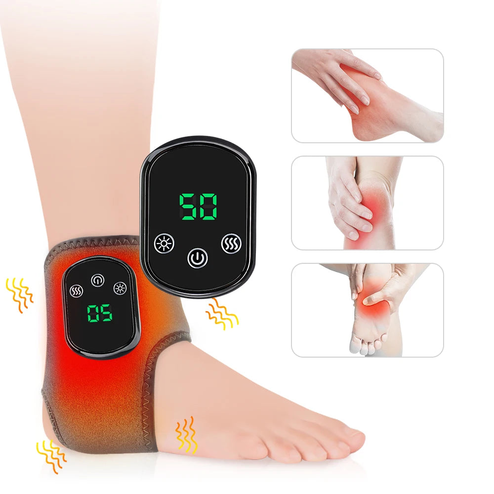 PASTSKY Electric Foot Massager With Heated Vibration And Ankle Brace