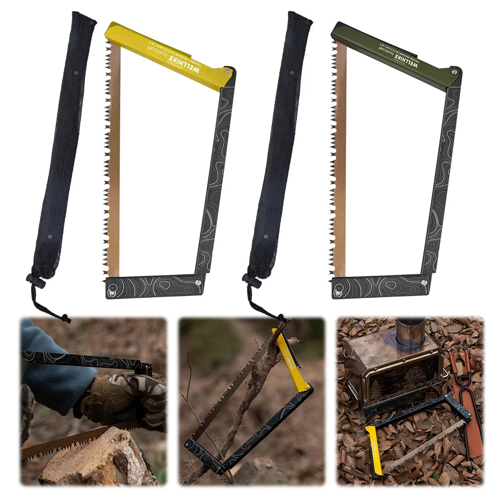Folding Saw With Storage Bag Aluminum Camping Foldable Hand Saw