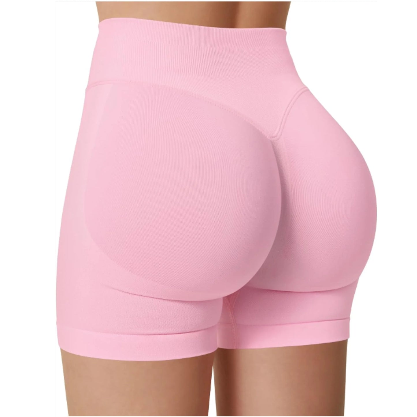 Women High Waist Yoga Shorts For Running And Fitness