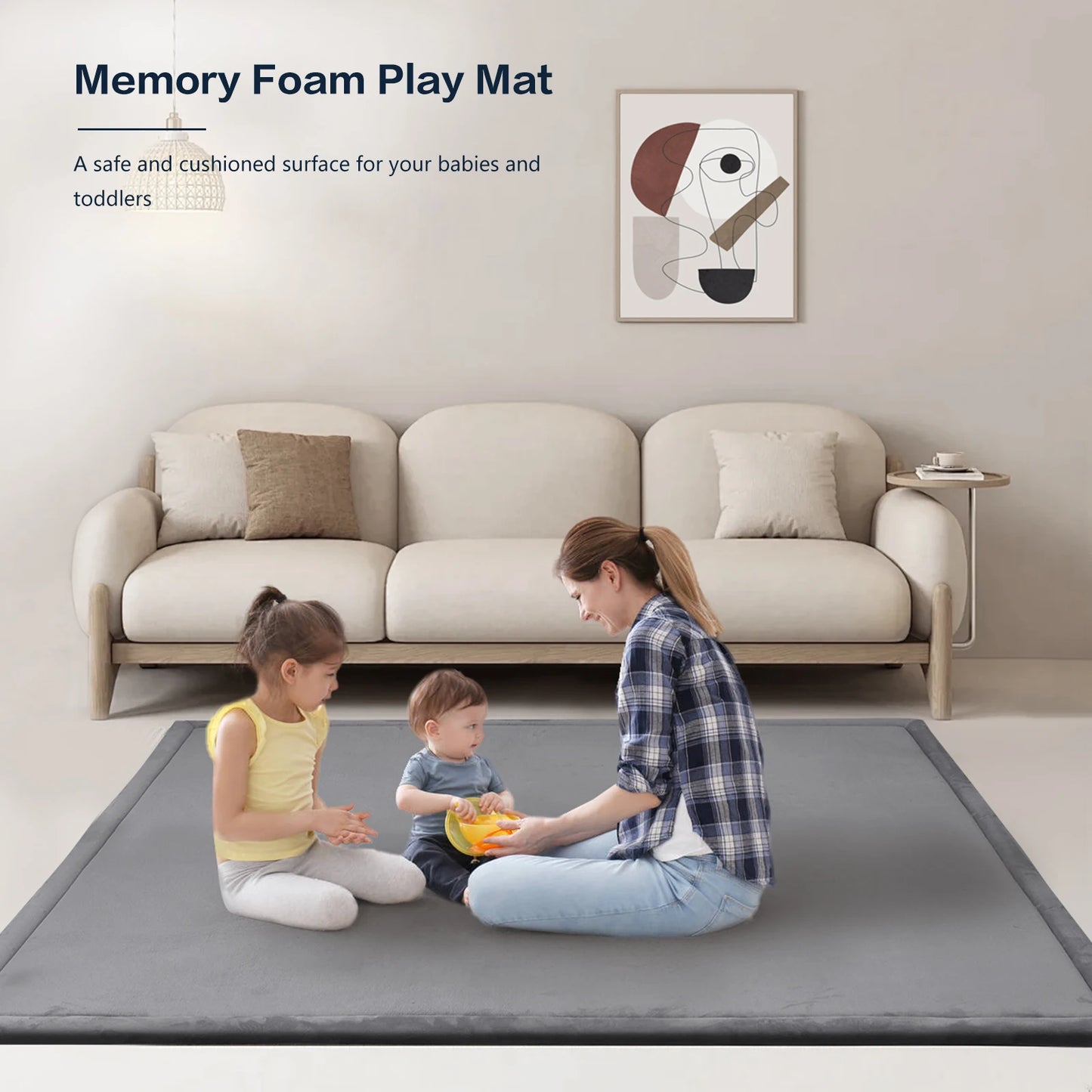 Huloo Sleep Memory Foam Play Mat Carpet For Living Room