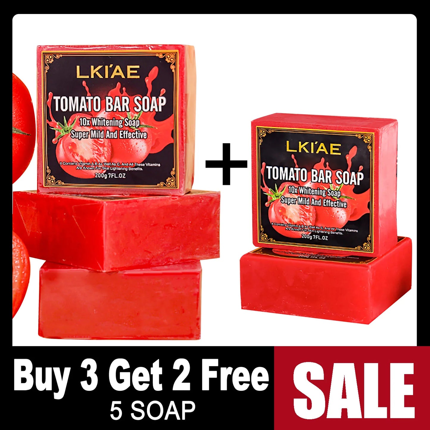 AILKE Organic Tomato Soap Bar Moisturizing Deep Clean For Face
