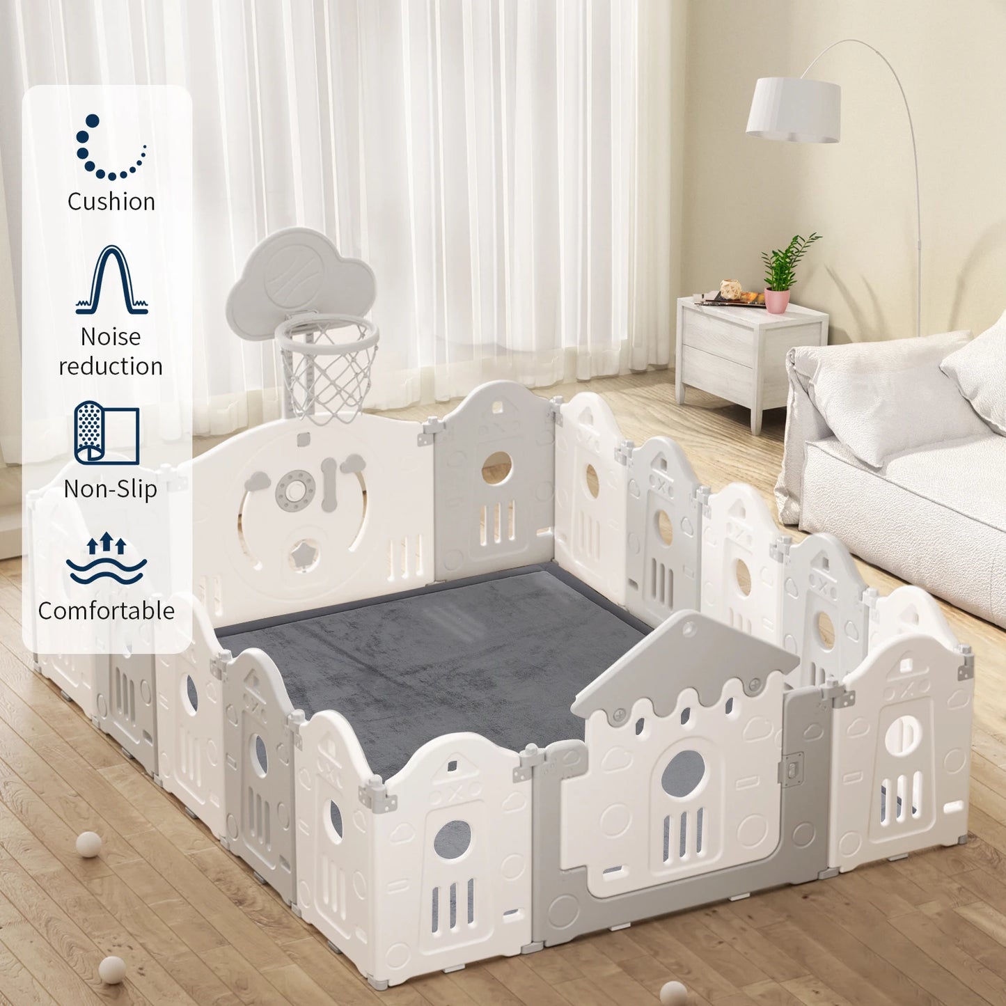 Huloo Sleep Memory Foam Play Mat Carpet For Living Room