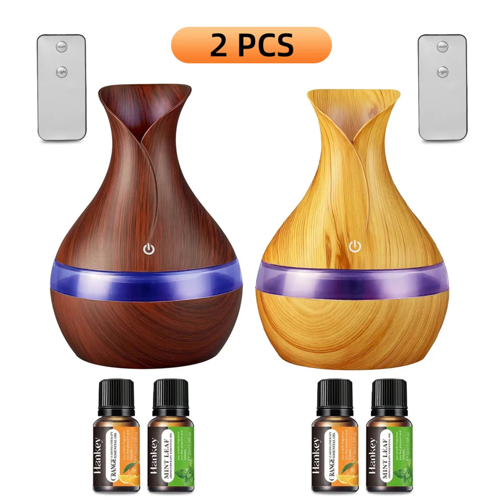 LISM 2 Pack Essential Oil Diffuser Ultra Quiet Humidifier USB Powered