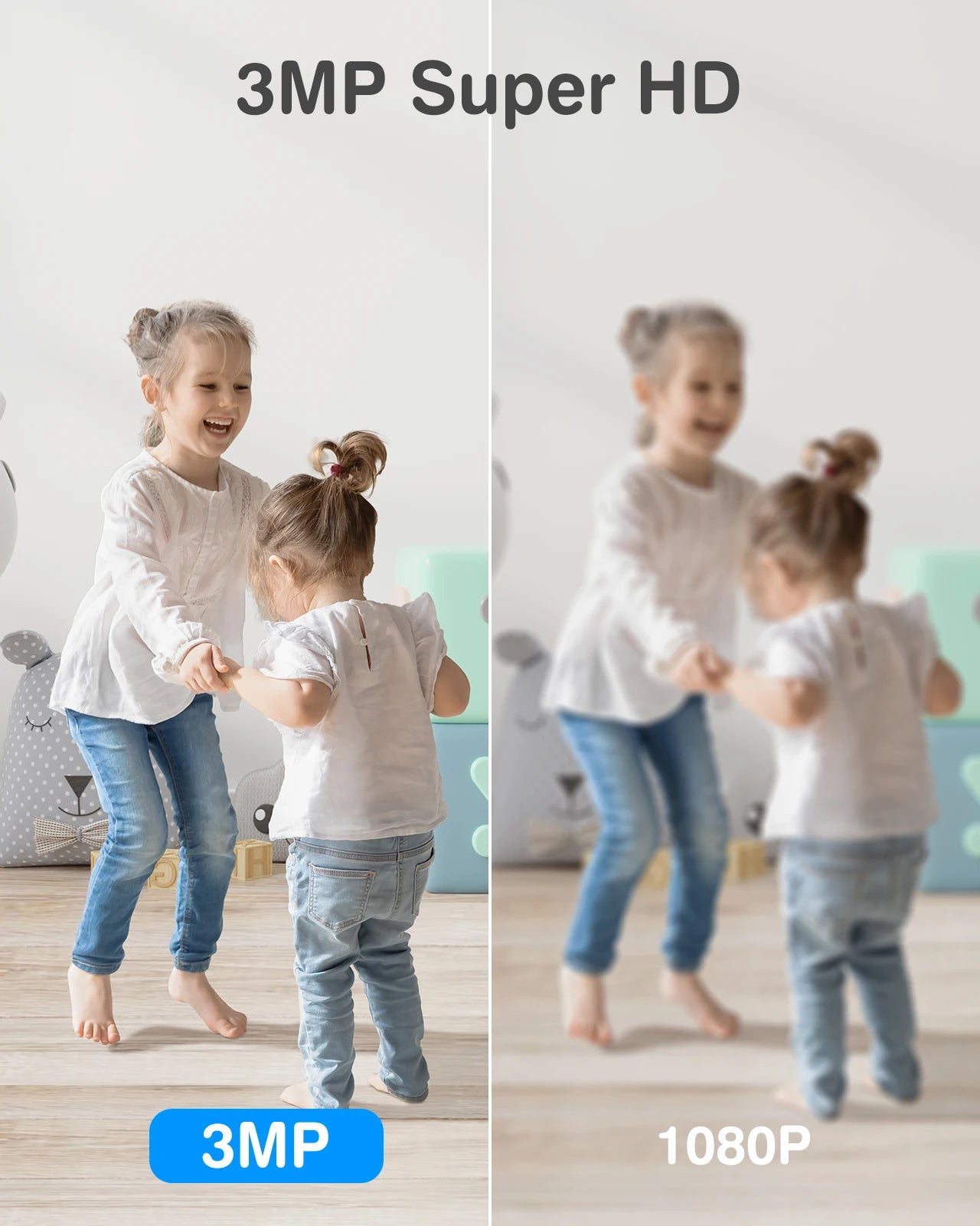 ANNKE 3MP WiFi PT Indoor Baby Monitor With Two-Way Audio