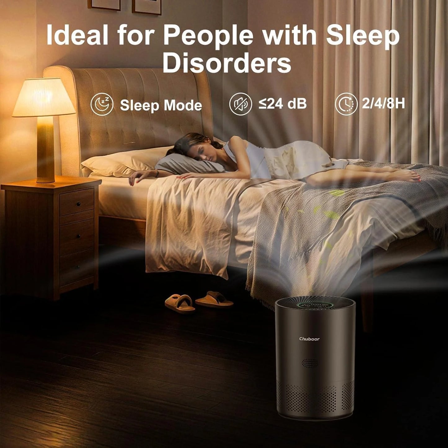 Chuboor H13 True HEPA Air Purifier Smoke Dust PM25