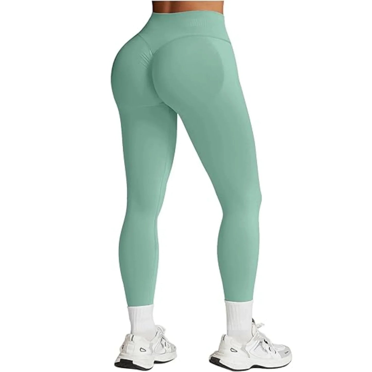 Women High Waist Elastic Gym Yoga Pants Breathable Fit
