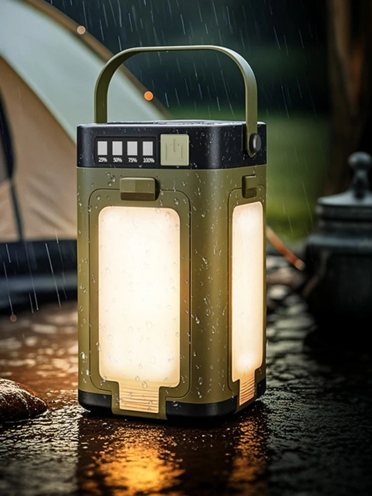 Foldable Camping Light Power Bank Lantern Solar Rechargeable Outdoor Lantern