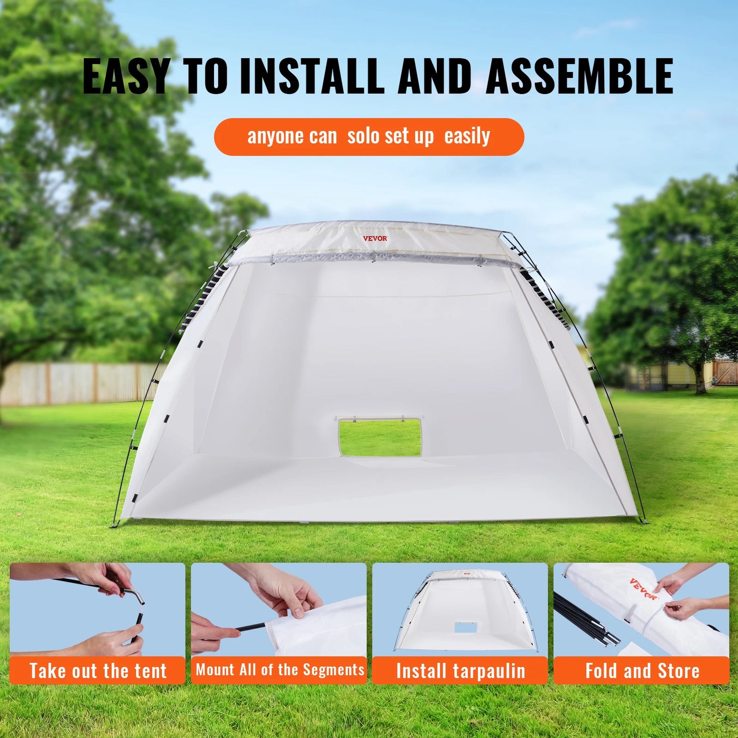 SucceBuy Portable Paint Booth Shelter Foldable Spray Tent for DIY