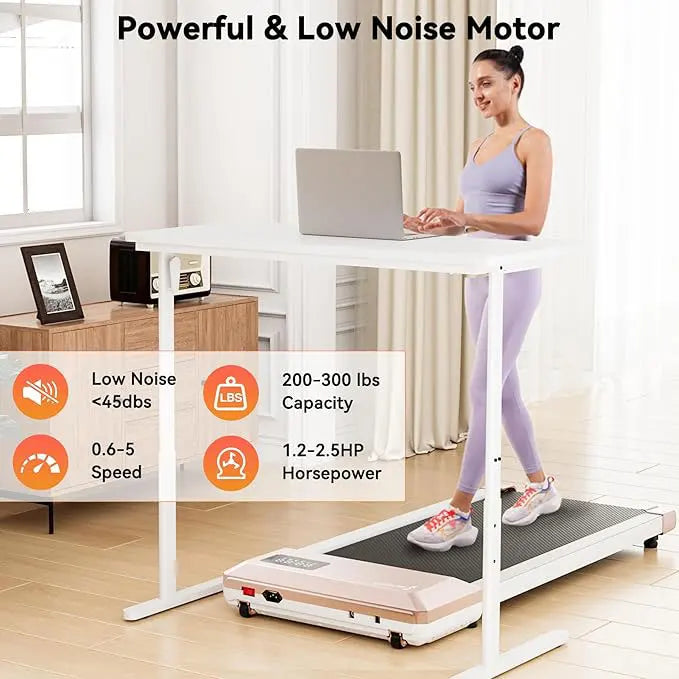 Superun 2-In-1 Home Office Treadmill With App And Remote Control