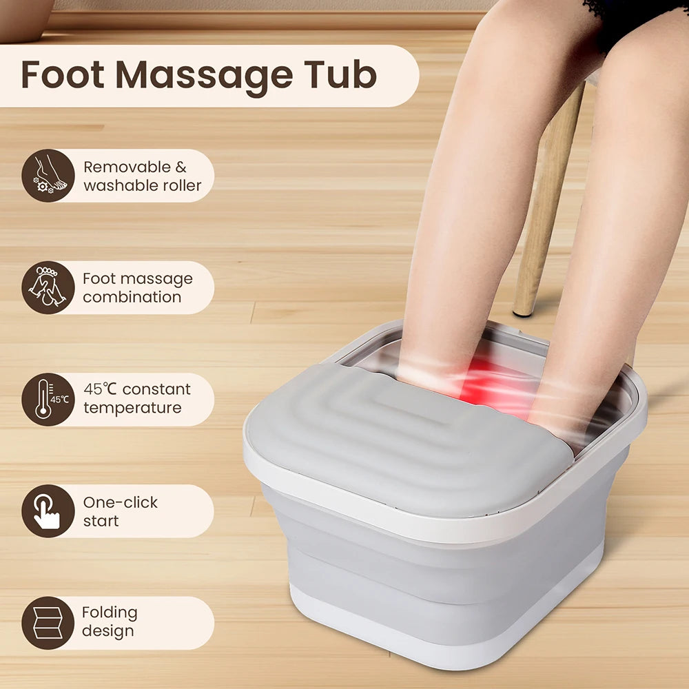 Foreverlily Portable Thermostatic Foot Massage Foldable Tub