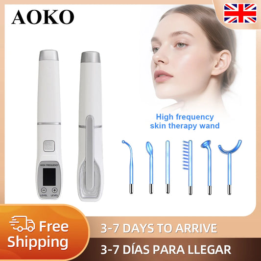 AOKO High Frequency Facial Machine Neon Screen EMS LED Therapy