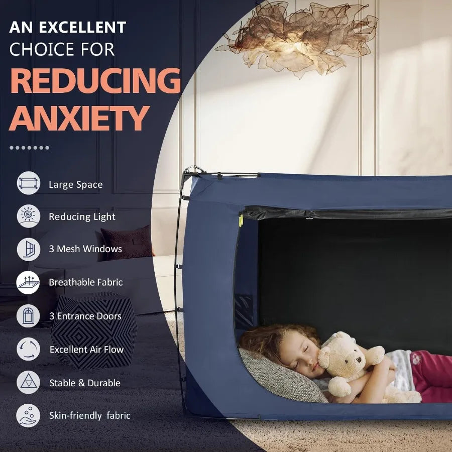 Bed Tent Canopy For Adults Portable Dream Tent With Blackout