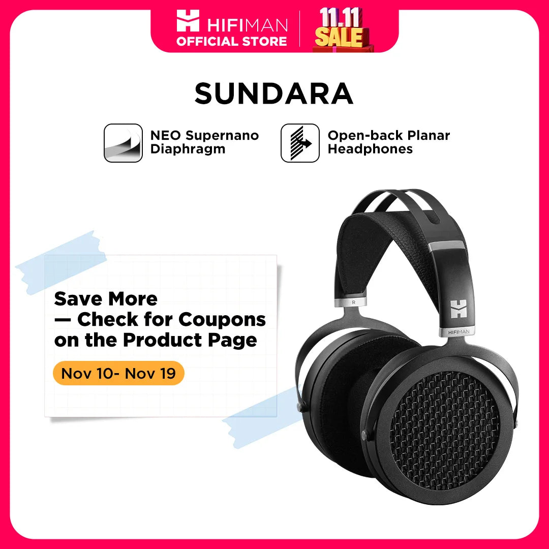 Hifiman Sundara Open-Back Planar Magnetic Over-Ear Headphones
