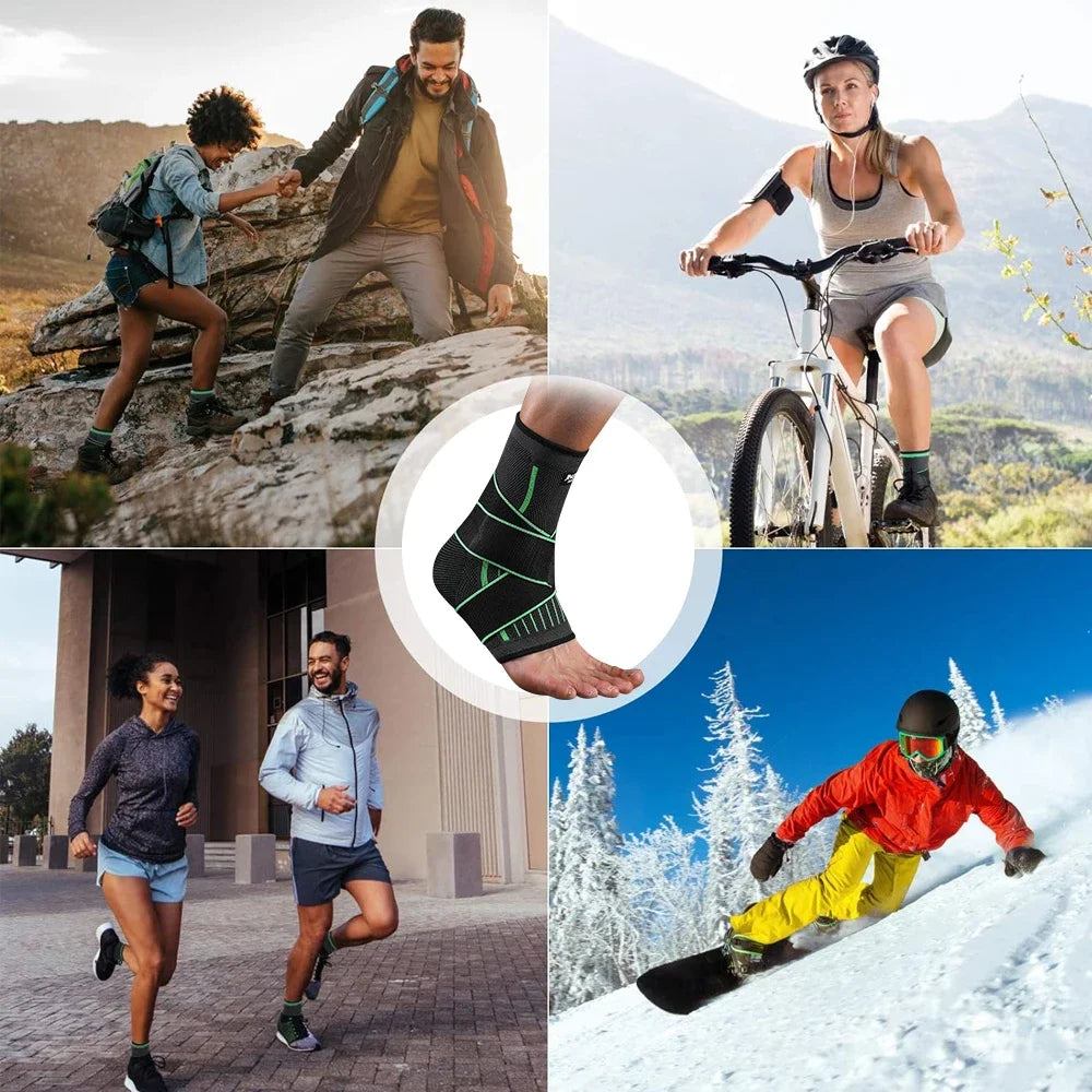 Ankle Brace Compression Sleeve Adjustable Support For Injury Recovery