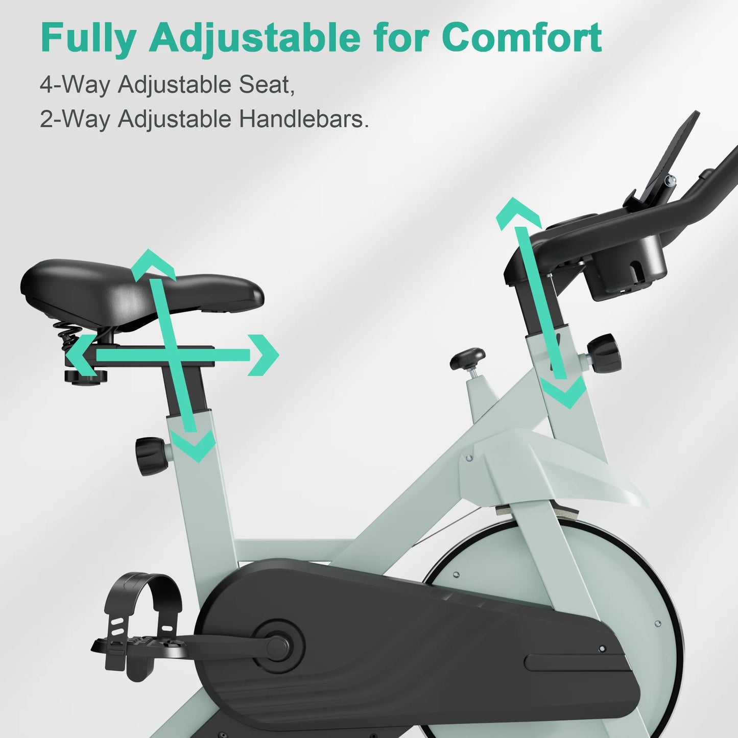 Superun Magnetic Resistance Low Noise Exercise Bike For Home Gym